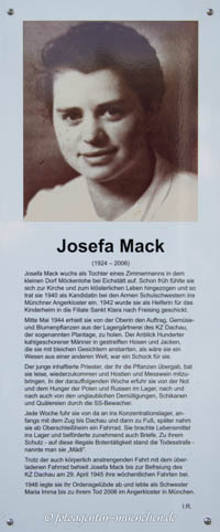 Kriegerdenkmal: Gedenkstele für Josefa Mack - Kastner Wolfram, Reuther Ingrid, Grube Ernst, Mühldorfer Friedbert, Strauß Eva, Wagemann-Laquai Judi