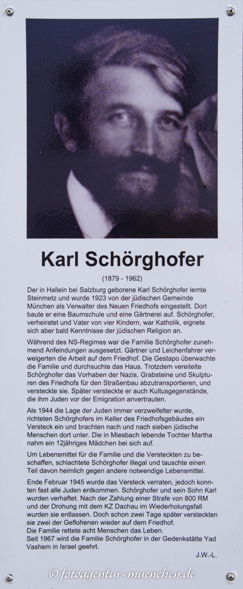 Gedenkstele für Karl Schörghofer - Kastner Wolfram, Reuther Ingrid, Grube Ernst, Mühldorfer Friedbert, Strauß Eva, Wagemann-Laquai Judi – Denkmal/Kunstwerk in München