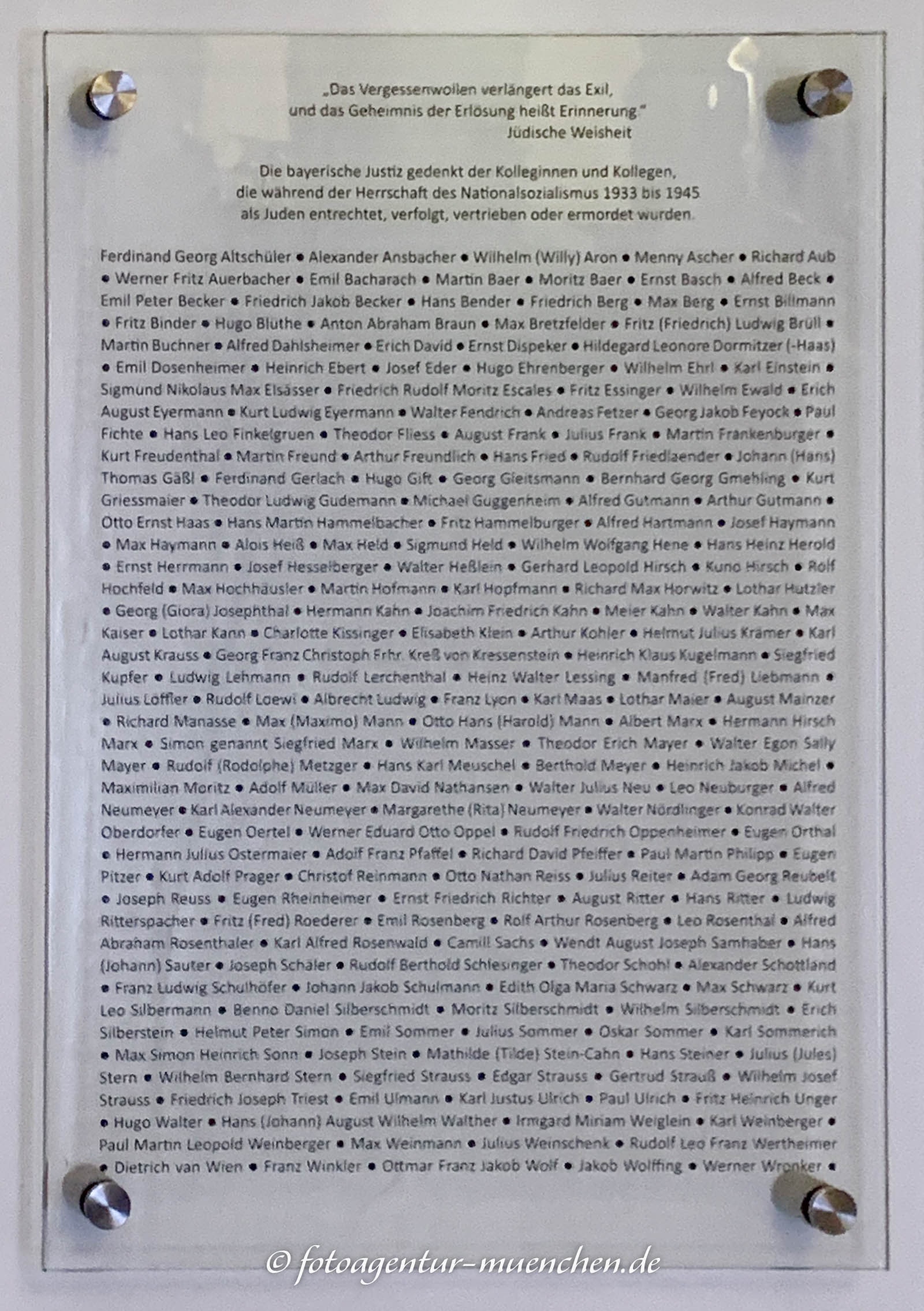 Gedenktafel - Justitzpalast