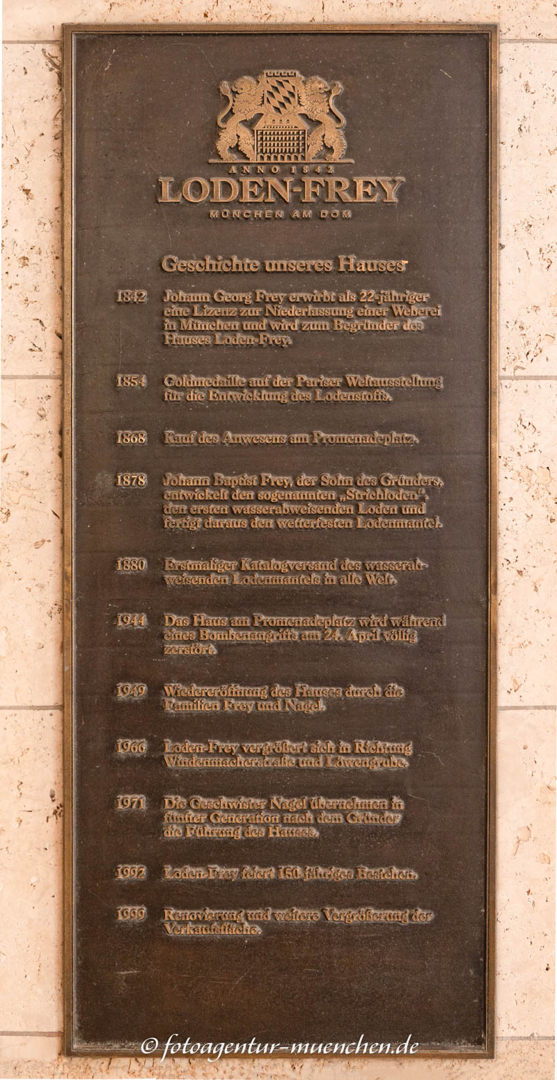 Gedenktafel - Loden-Frey (mit Gedächtnislücken) – Denkmal/Kunstwerk in München