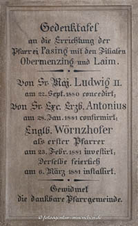 Errichtung der Pfarrei Pasing