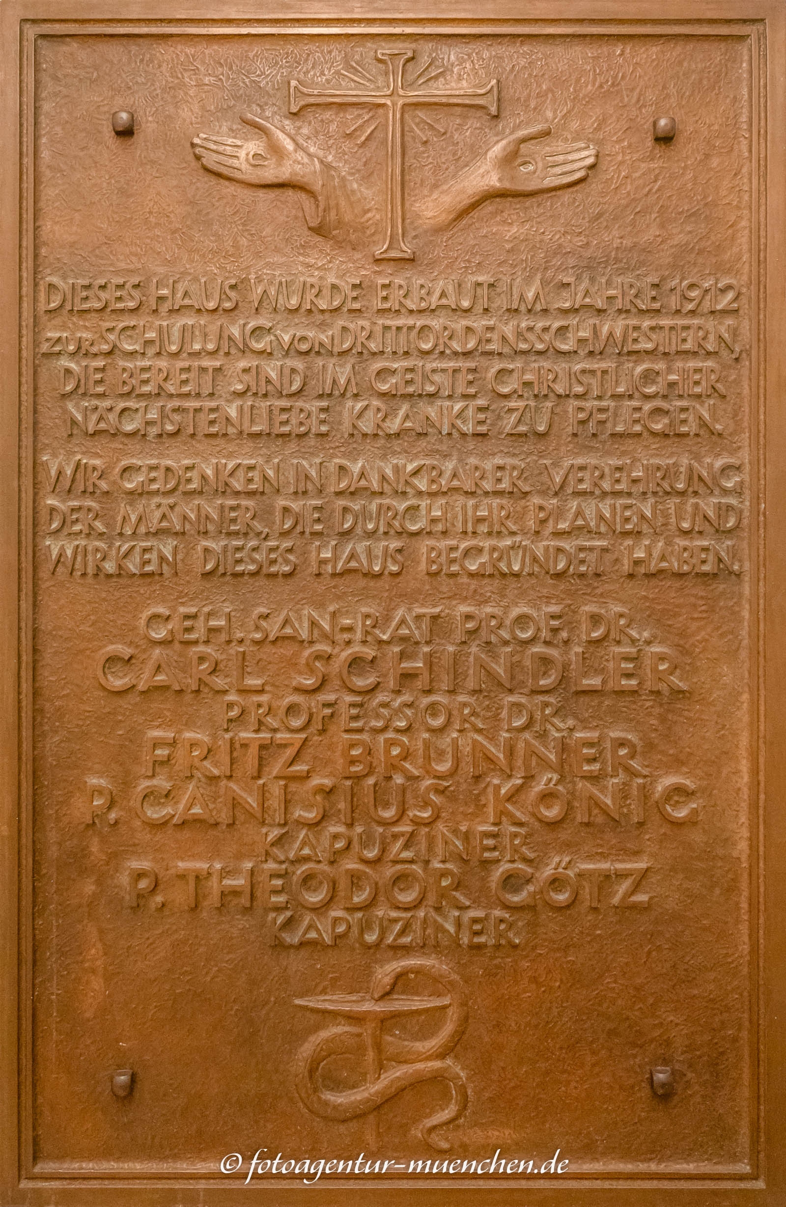 Gedenktafel - Krankenhaus Dritter Orden