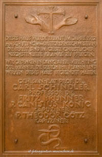 Gedenktafel - Krankenhaus Dritter Orden