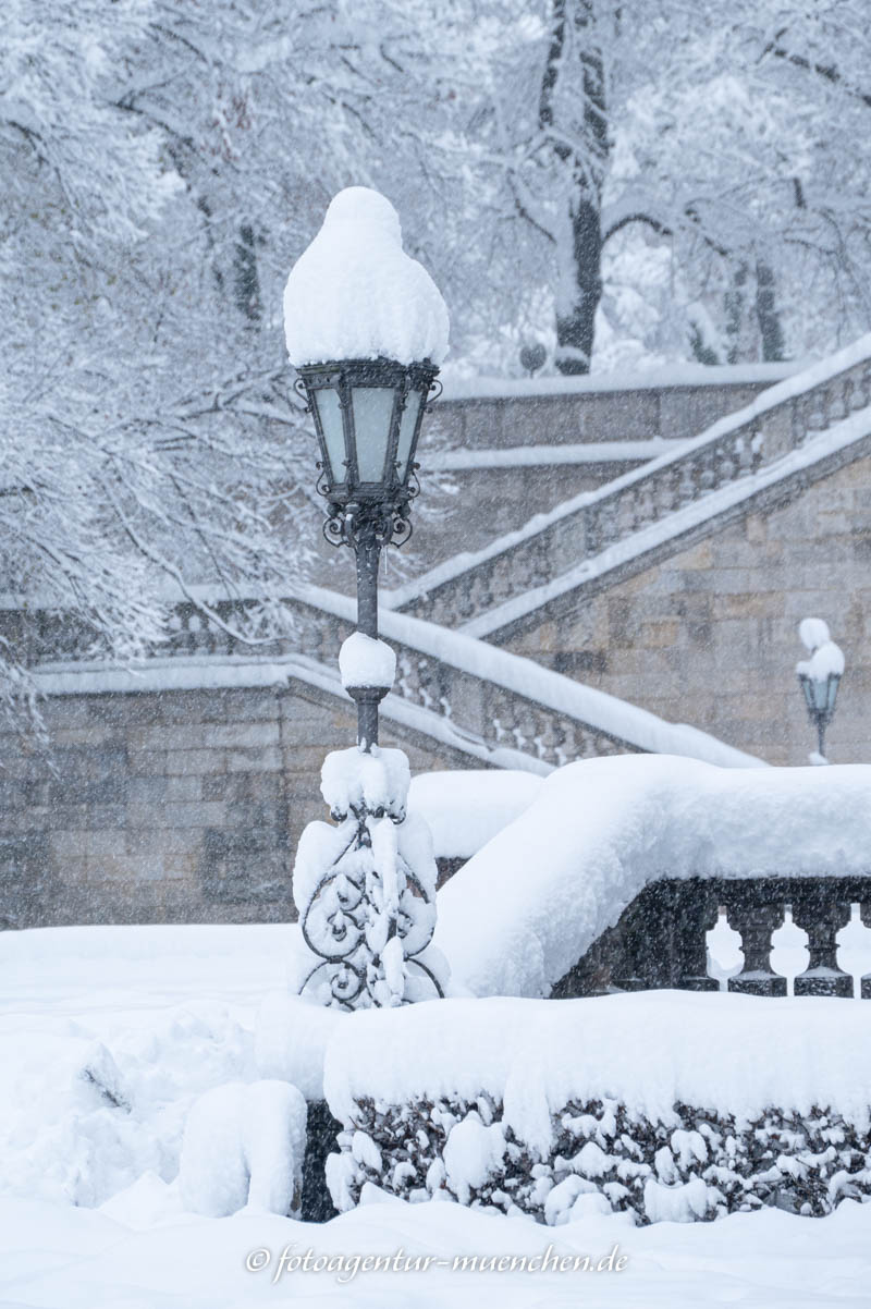 Anlage Friedensengel im Winter