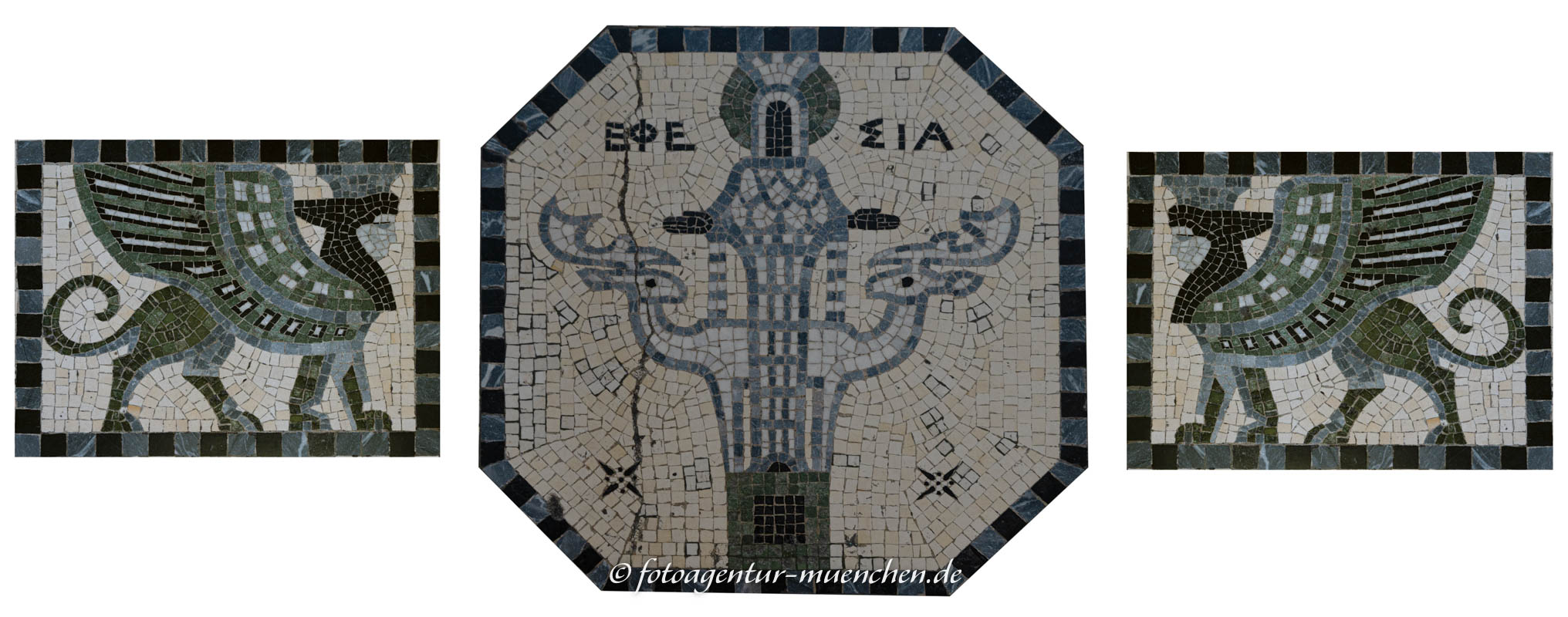 Bodenmosaik mit Artemis von Ephesos – Denkmal/Kunstwerk in München