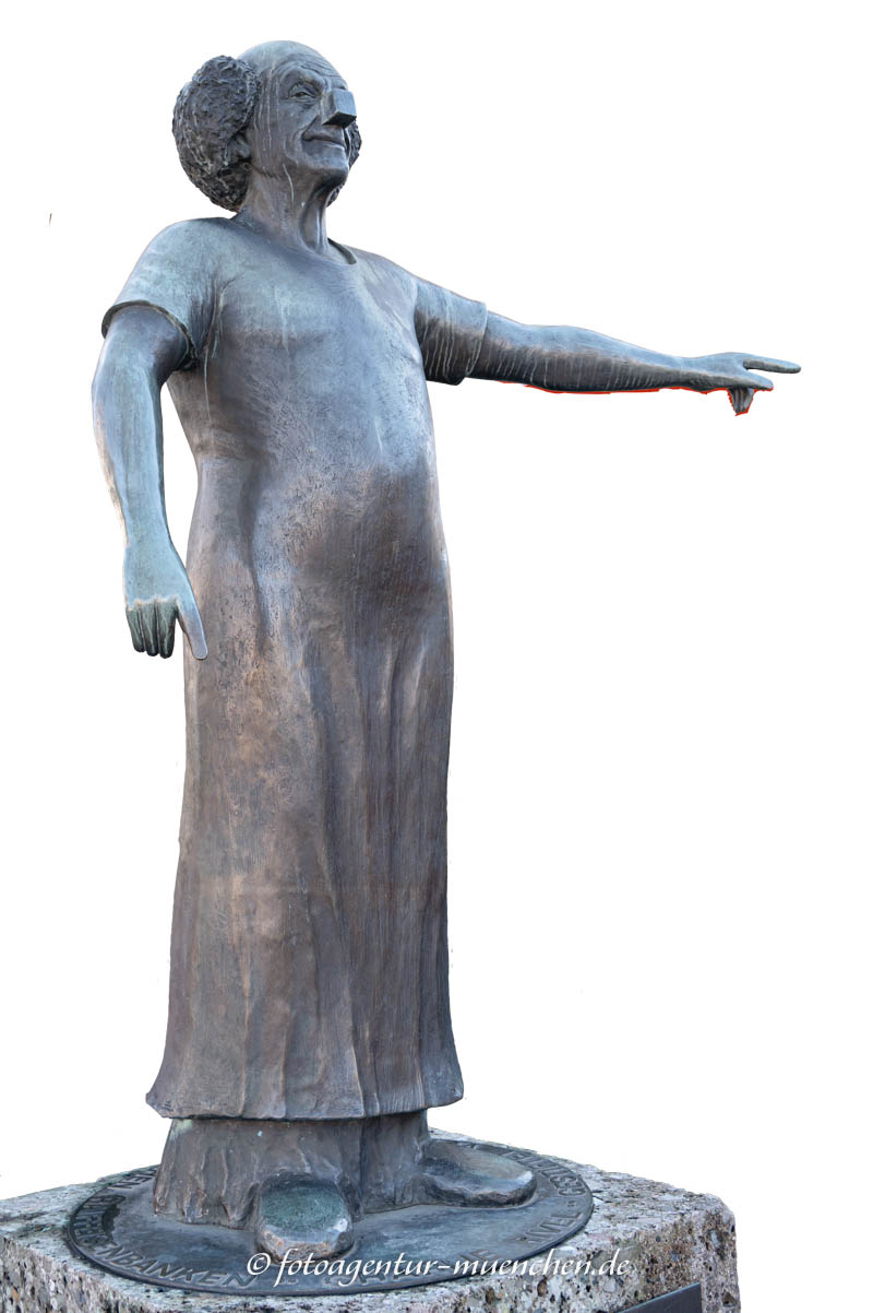 Bronzefigur des Clowns Charlie Rivel  1983