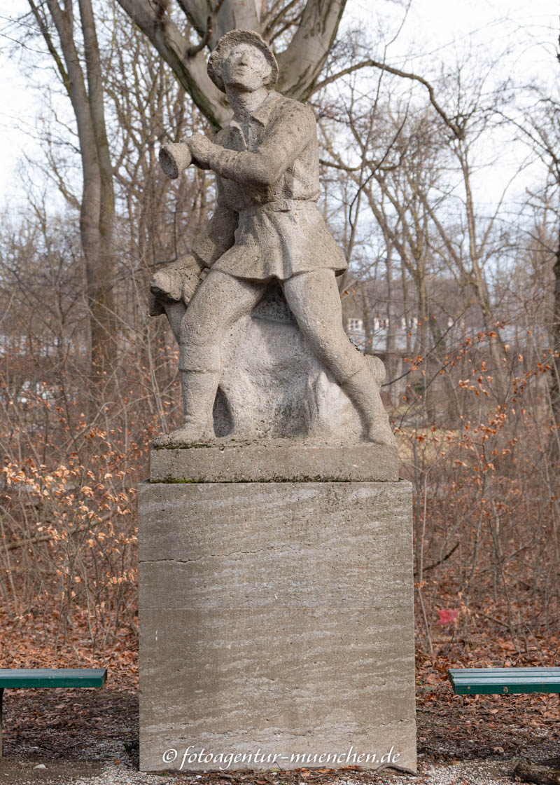 Jäger mit Hund - Rothenburger Adolf – Denkmal/Kunstwerk in München