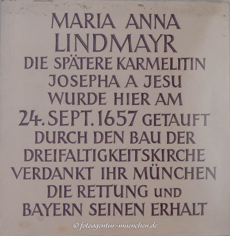 Gedenktafel Maria Anna Lindmayr – Denkmal/Kunstwerk in München