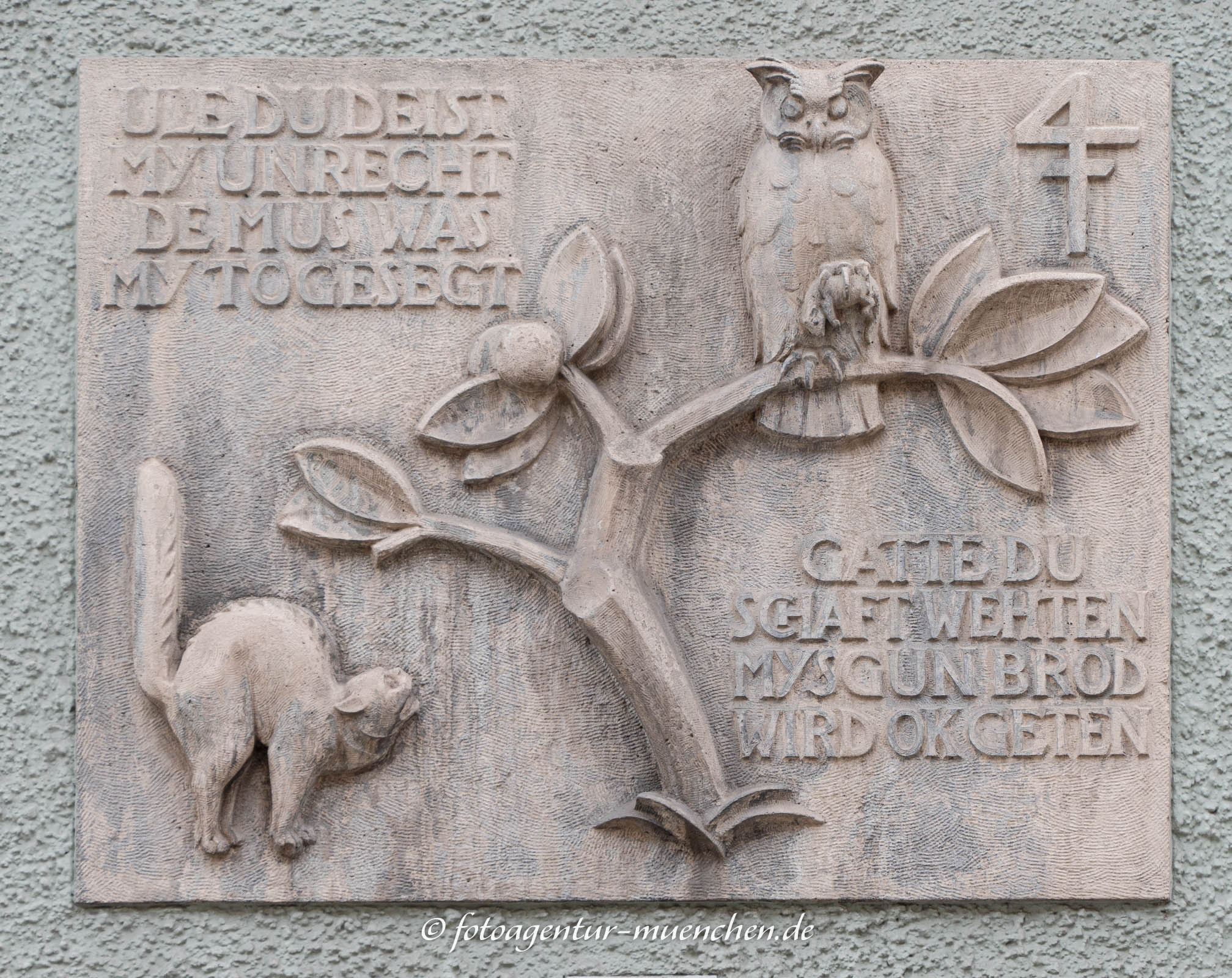 Bauschmuck - Katze und Eule