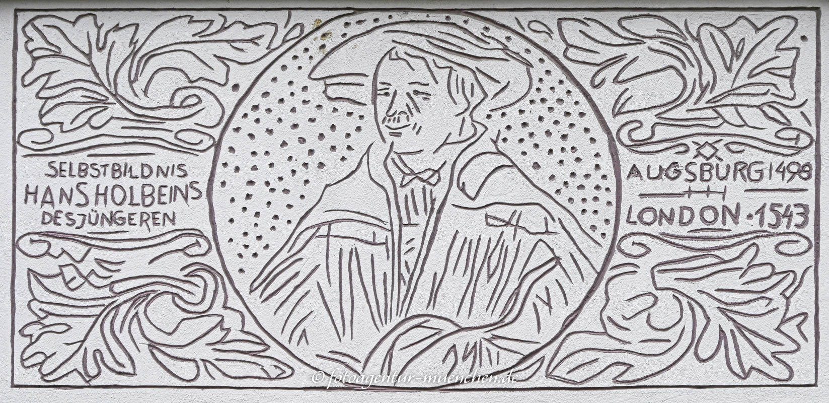 Selbstbildnis Hans Holbein des Jüngeren – Denkmal/Kunstwerk in München