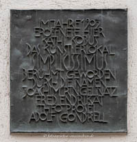 Gedenktafel - Künstlerkneipe Simplicissimus