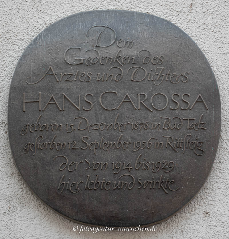 Gedenktafel - Hans Carossa - Weiß Eugen – Denkmal/Kunstwerk in München