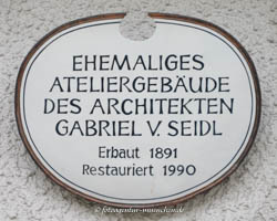 Denkmal: Ateliergebäude Gabriel von Seidl