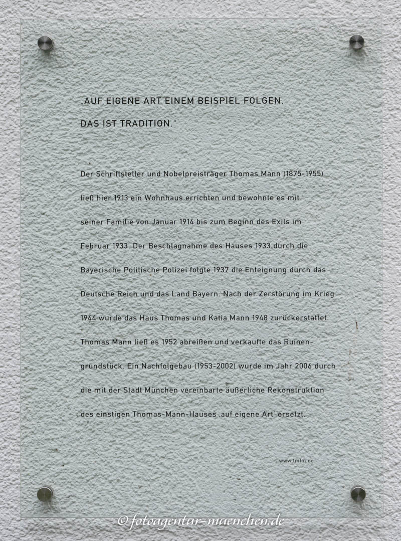 Gedenktafel - Wohnhaus Thomas Mann - Barta Robert – Denkmal/Kunstwerk in München
