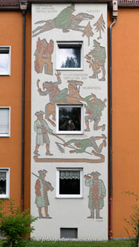 Denkmal: Fresko - Bauernaufstand in Aidenbach