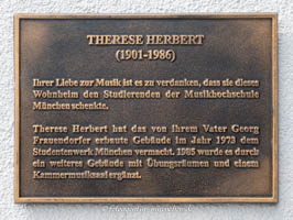 Gedenktafel - Therese Herbert