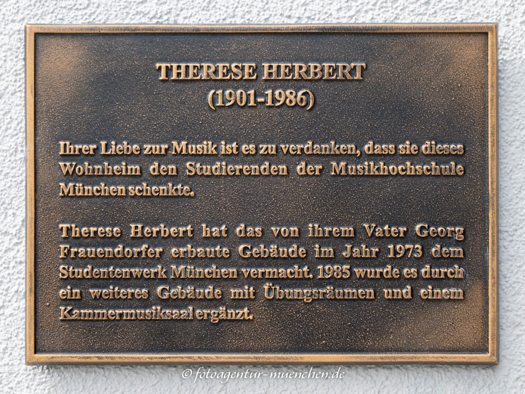 Gedenktafel - Therese Herbert – Denkmal/Kunstwerk in München