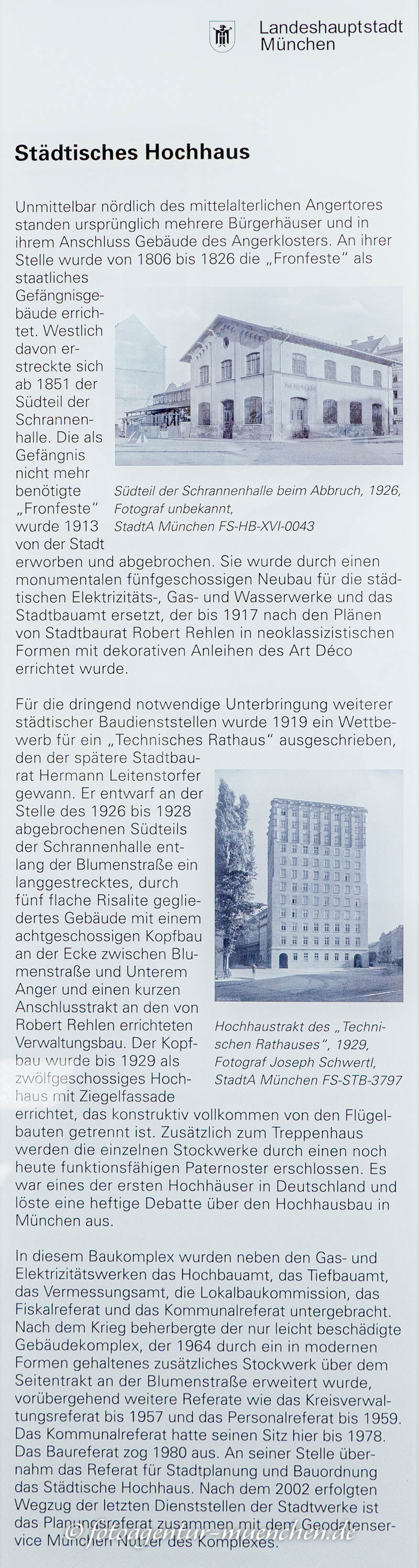 Städtisches Hochhaus – Denkmal/Kunstwerk in München