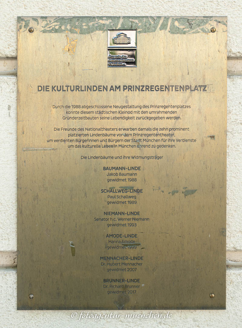 Die Kulturlinden am Prinzregentenplatz – Denkmal/Kunstwerk in München