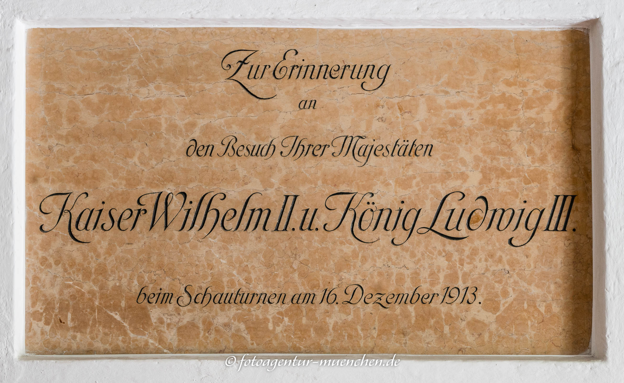 Gedenktafel - Besuch Kaiser Wilhelm II. und König Ludwig III