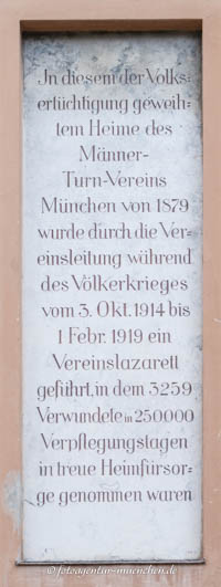 Gerhard Willhalm – Gedenktafel Vereinslazarett 1914–1919