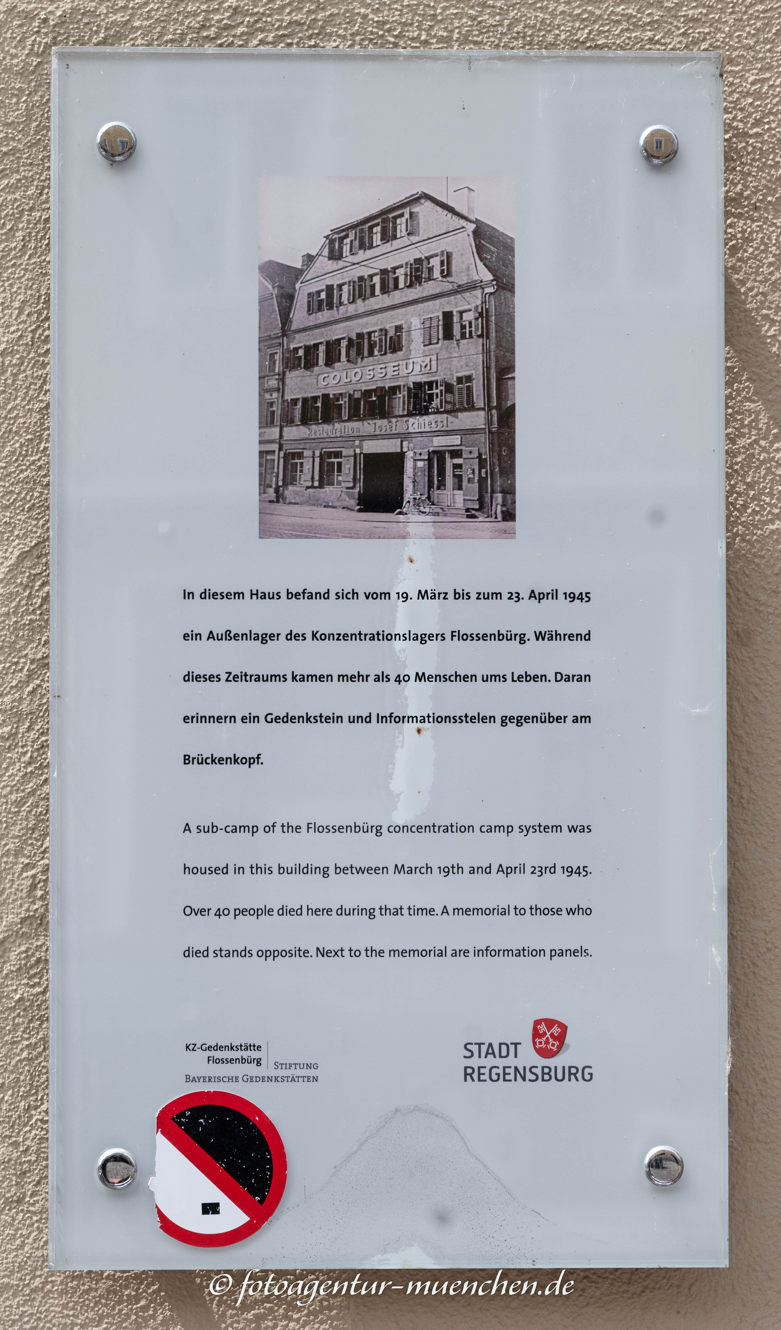 KZ-Außenlager Colosseum - Infotafel