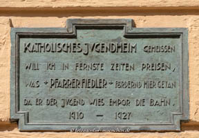 Gerhard Willhalm - Gedenktafel - Katholisches Jugendheim