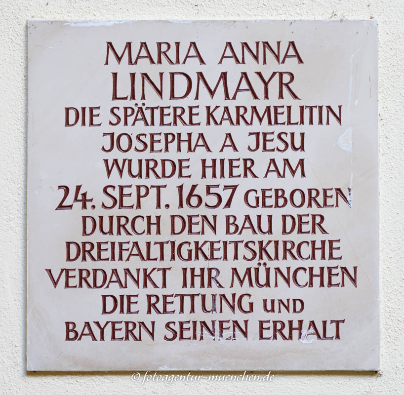 Gedenktafel Maria Anna Lindmayr – Denkmal/Kunstwerk in München
