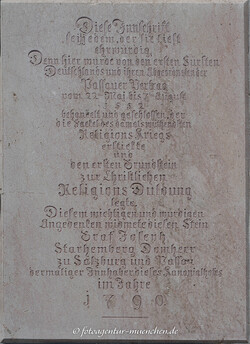  – Gedenktafel - Passauer Vertrag