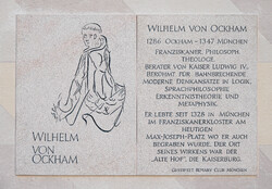Gedenktafel - Wilhelm von Ockham