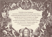 München Buch Theatrum Der Vornehmsten Kirchen, Clöster, Pallaest