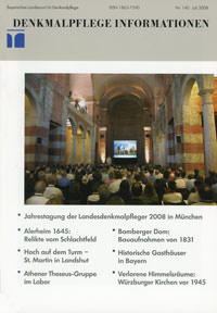 Cover: Denkmalpflege Information 2008/07