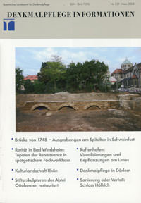 Cover: Denkmalpflege Information 2008/03