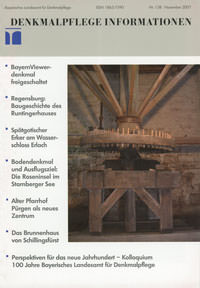 Cover: Denkmalpflege Information 2007/11