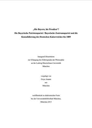 Cover: „Hie Bayern, hie Preußen“?