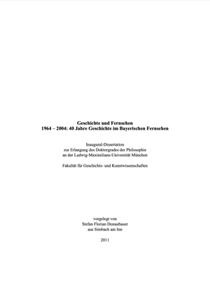 Geschichte und Fernsehen 1964-2004