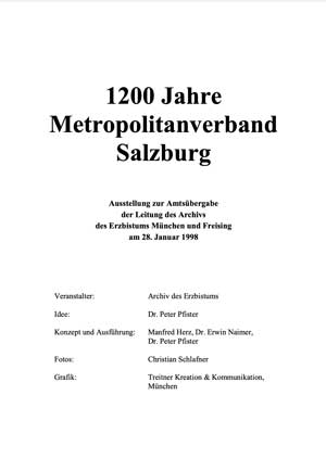 Cover: 1200 Jahre Metropolitanverband Salzburg
