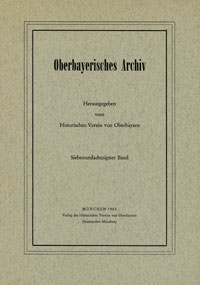 Cover: Oberbayerisches Archiv - Band 087 - 1965
