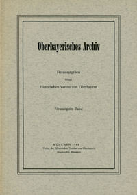 Cover: Oberbayerisches Archiv - Band 090 - 1968