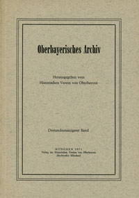 Cover: Oberbayerisches Archiv - Band 093 - 1971
