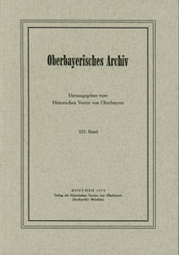 Cover: Oberbayerisches Archiv - Band 103 - 1978