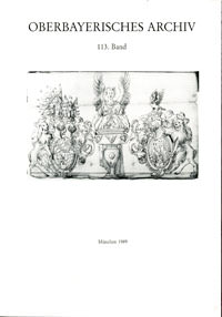 Cover: Oberbayerisches Archiv - Band 113 - 1989