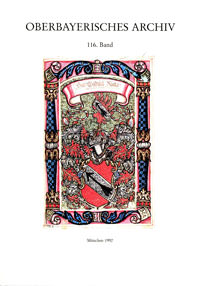 Cover: Oberbayerisches Archiv - Band 116 - 1992