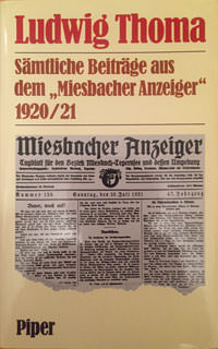 Cover: Sämtliche Beiträge aus dem 'Miesbacher Anzeiger' 1920/21
