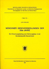 Cover: Münchner Geschoßsiedlungen der 50er Jahre