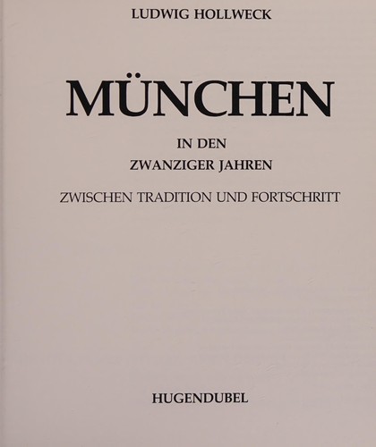 Cover: München in den zwanziger Jahren