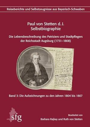 Cover: Paul von Stetten d. J. – Selbstbiographie