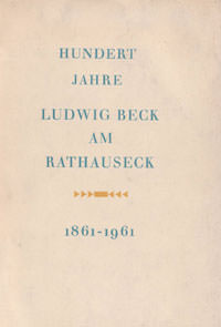 Cover: Hundert Jahre Ludwig Beck am Rathauseck
