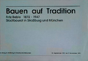 Bauen auf Tradition. Fritz Beblo 1872-1947