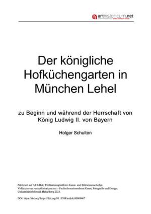 Buchcover: Der königliche Hofküchengarten in München Lehel von Schulten Holger